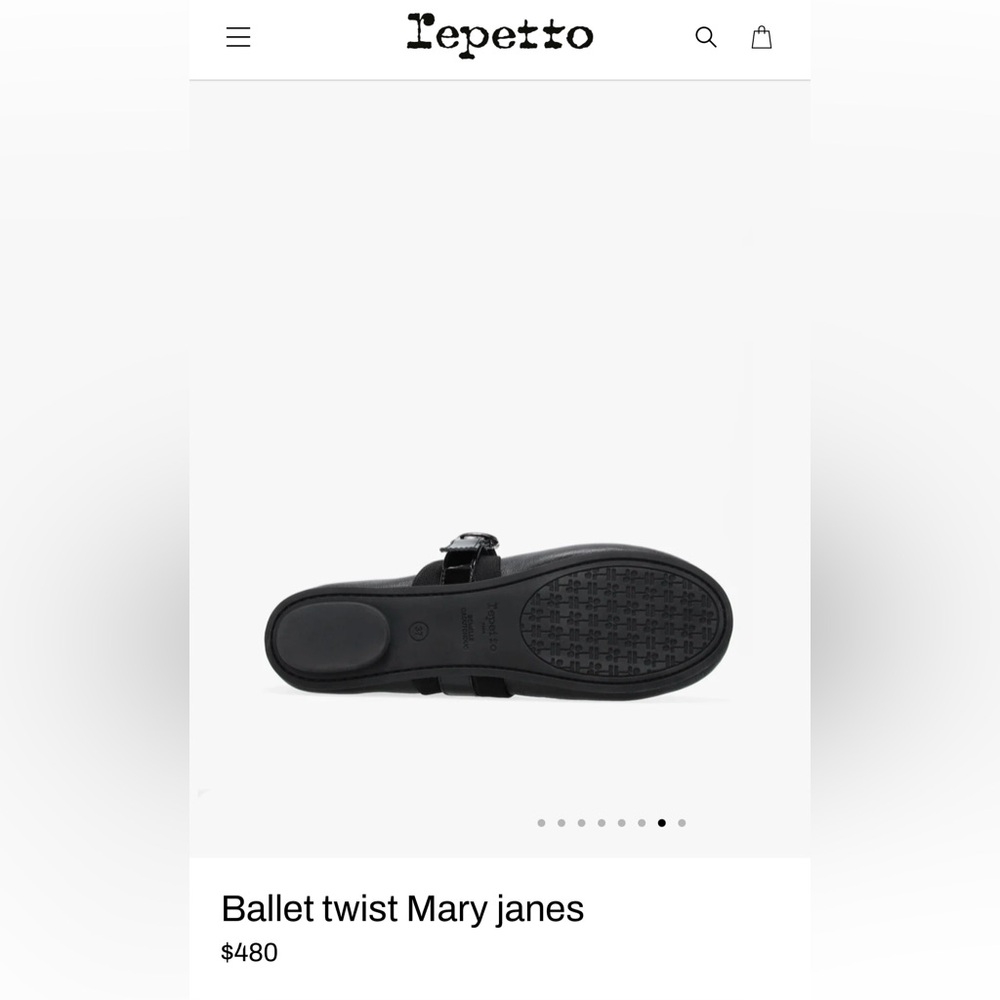 Brand New Repetto Ballet Twist Mary Jane ballet flats 37 7 - Picture 6 of 6